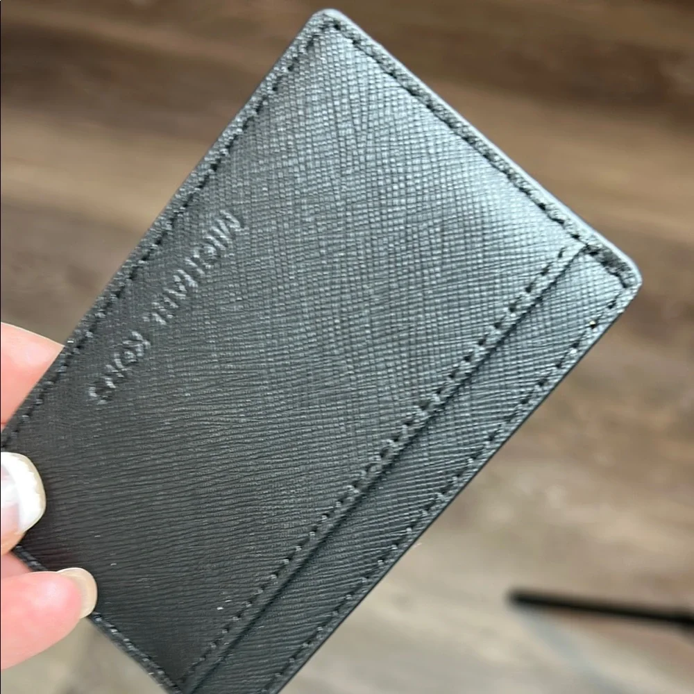 Michael Kors Black Saffiano Card Holder - Picture 7 of 11
